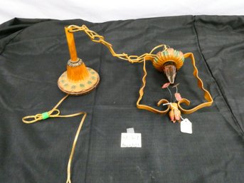 Antique Hanging Arts & Crafts Lamp - Circa 1915