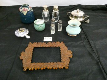 Flat Lot Of Quality Tableware / Glass - Metal - Ceramic - Roseville - Waterford - Possible Sterling