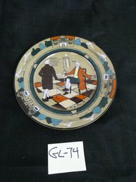Deldare Ware Plate - Made At Buffalo Pottery - Approximately 6.5' Diameter / Circa 1908