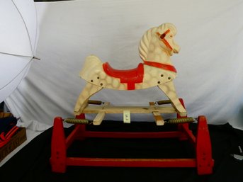 Vintage Thayer Tops For Tots Wooden Jumping Horse!! Great Piece!
