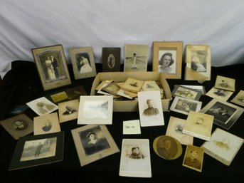 Tray Lot Of Antique  Photographs!