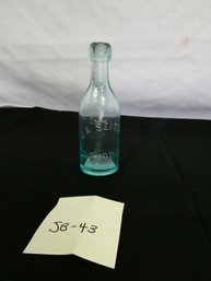 Very Nice Antique J.A. SEITZ Green Glass S Bottle, Easton PA!