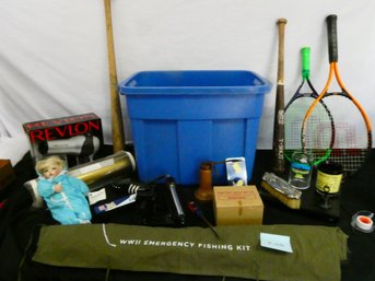 Mixed Tub Of Treasure! Wilson Rackets, Hair Dryer, Blue Ray Player And So Much More!!