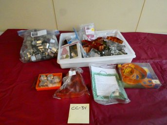 Box Lot Of Metal Cookie Cutters - Many New In Packaging