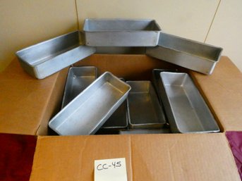 Box Lot Of (13) Aluminum Loaf Pans - 11.5' X 5'