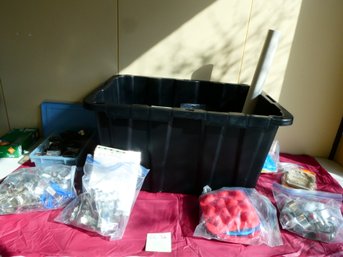 Large Tub Lot Of Metal Cookie Cutters / Silicone Molds And Other Kitchen Goodies!