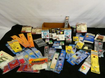 Time To Go Fishing! Great Lot Of Hooks, Leaders, Sinkers, Line And More! All New In Packages!
