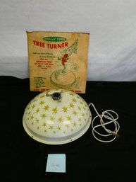 Vintage Holly Time Tree Turner  STARBURST  Rotating Christmas Tree Stand!! Tested Working!
