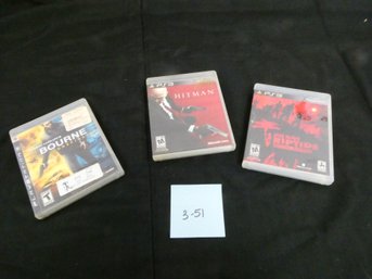Lot Of 3 PlayStation 3 Games! Bourne, Hitman, And Riptide