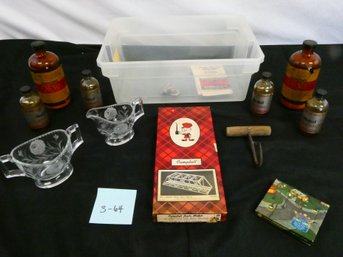 Lot Of Mixed Items! Vintage Bottles Of Auto Products, HO Scale Train Model Items And More!