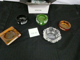 (Lot Of 6) Small Box Lot Of Vintage Alcohol Related Ashtrays