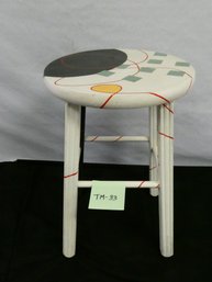 Nicely Painted Stool - 18'H