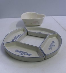 Pfaltzgraf Heart Shaped Vegetable Dish And Lazy Susan Set (dishes Only)