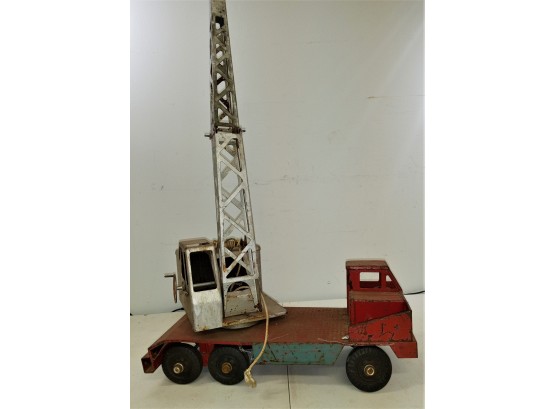 Vintage Metal Toy Crane Truck
