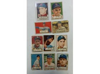 Lot Of Vintage 1952 Topps Baseball Cards