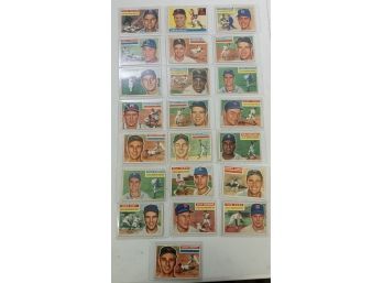 Lot Of 1950s Baseball Cards In Sleeves