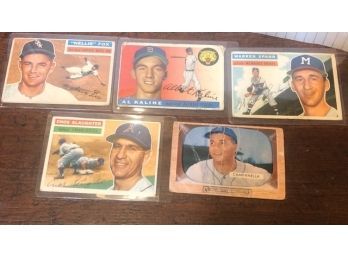 Lot Of 1950s Cards Including Roy Campanella