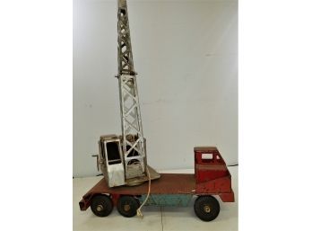 Vintage Metal Toy Crane Truck