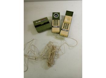 Vintage GIJoe Corded Phones & Plastic Case
