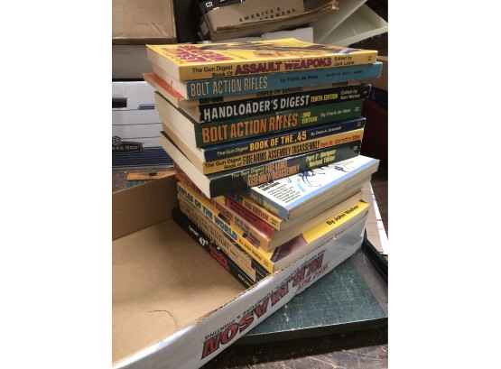 Box Lot Of Gun Related Books And Literature