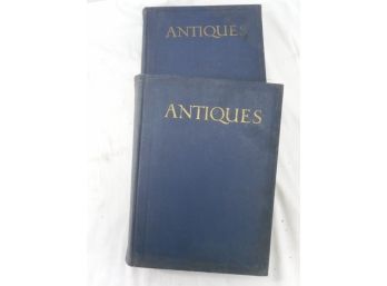 (Lot Of 2) Bound Antiques Magazine 1928 - 2 Volumes Full Year.