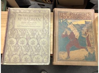 (Lot Of 2) Books By John Bunyan : Life And Death Of Mr Badman And Pilgrim's Progress
