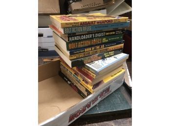 Box Lot Of Gun Related Books And Literature
