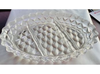 Crystal Olive Tray And Other Dish