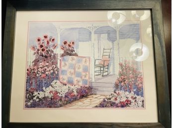 Print Of Porch With Rocking Chair