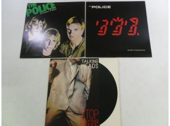 Vinyl Records 33Lp Lot Of 3 -- The Police And Talking Heads