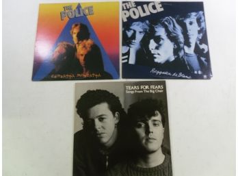 Vinyl Records 33Lp Lot Of 3 -- The Police And Tears For Fears