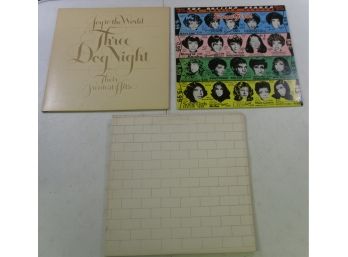 Vinyl Records 33Lp Lot Of 3 -- Pink Floyd, Rolling Stones And Three Dog Night