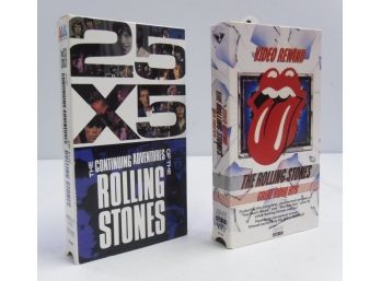 Lot Of 2 VHS Tapes The Continuing Adventures Of The Rolling Stones & Great Video Hits