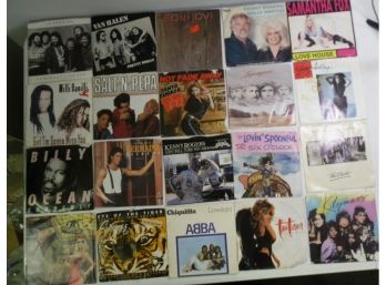 Picture Sleeve Vinyl Records 45s Lot Of 20