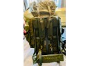 Military Surplus Backpack With Camouflage Cover And Belt