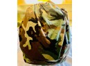 Military Surplus Backpack With Camouflage Cover And Belt