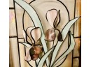 Stained Glass 3 D Floral Design With Frame