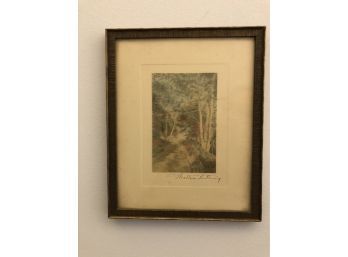 Signed Wallace Nutting Print In Nice Frame