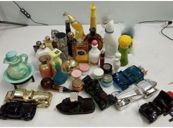 Lot Of Vintage Avon Glass Bottles ('70?): Perfumes, Colognes & Creams