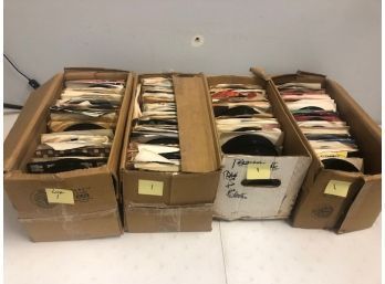 4 Large Boxes Of Vinyl Record 45s. (Lot 1)