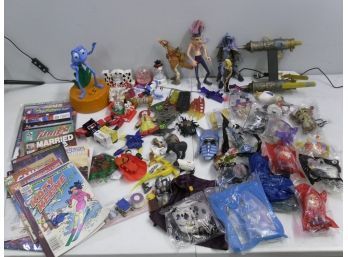 Lot Of Sleeved Comics, McD's Toys And Misc. Toys & Figures