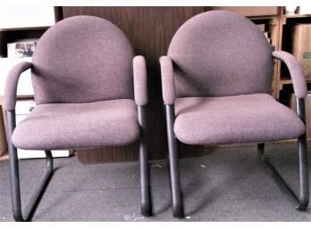Lot Of 2 Mauve Colored Office Chairs