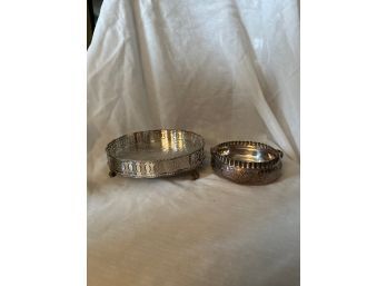 Silver Plated Tray And Bowl