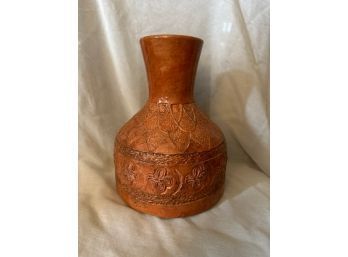 Orange Clay Vase