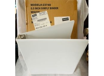 Box Of White Binders .5' 8-12 In The Box Unused