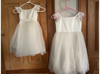 Two Flower Girl Or First Communion Dresses Sizes 2T And 4T