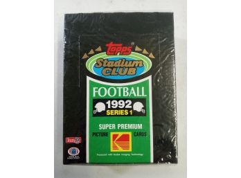 Topps Stadium Club 1992 Series 1 Super Premium Football Picture Cards In Unopened & Sealed Box 36ct