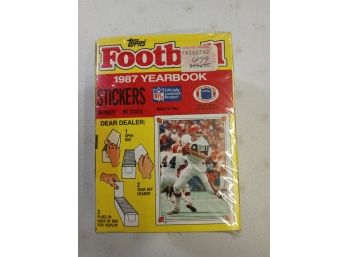 Topps Football 1987 Yearbook Sticker Sports Cards In Unopened & Sealed Box