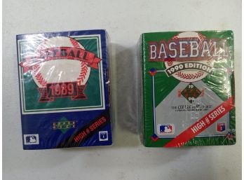 Lot Of 2, The Collector's Choice 1989 & 1990 Upper Deck High # Series 3-D Team Logo Holograms Baseball Cards