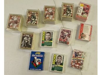 Lot Of  Various Football Cards In Clear Cases Lot Of 12 Cases
